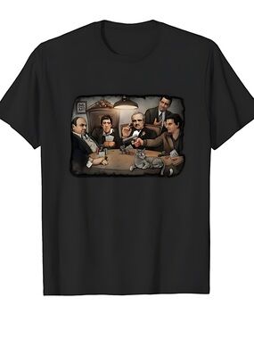 Get Down Art Mens Gangsters Playing Poker Retro Classic Unisex T-shirt